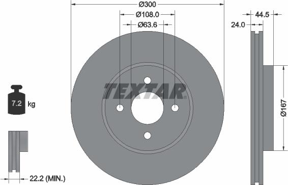 Textar 92139900 - Bremžu diski www.autospares.lv