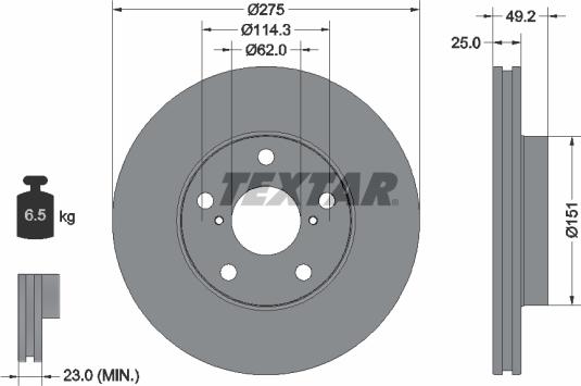 Textar 92139703 - Bremžu diski autospares.lv