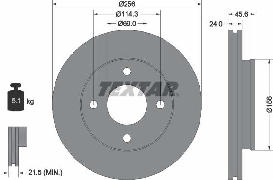 Textar 92134800 - Bremžu diski www.autospares.lv