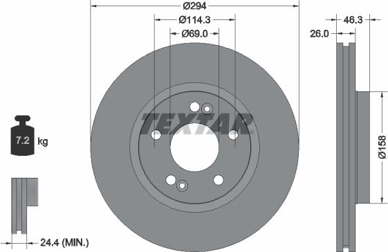 Textar 92136400 - Bremžu diski www.autospares.lv