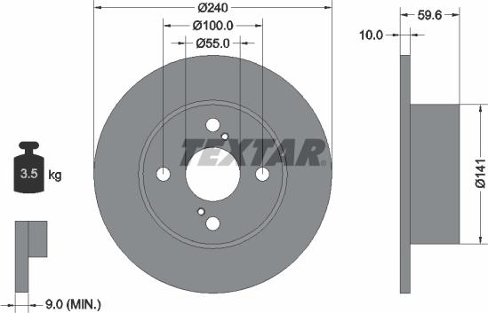 Textar 92136000 - Bremžu diski autospares.lv