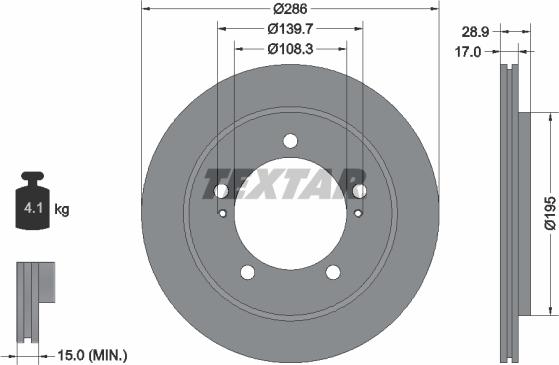 Textar 92136800 - Bremžu diski www.autospares.lv