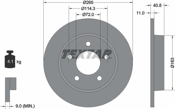 Textar 92130500 - Bremžu diski www.autospares.lv