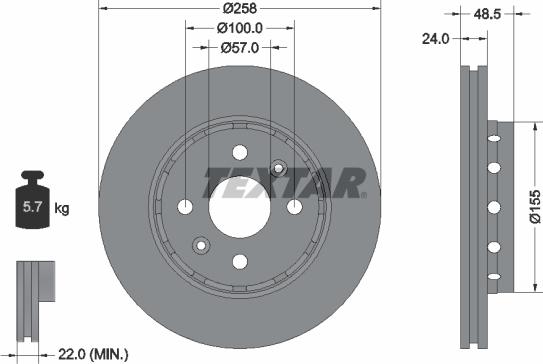 Textar 92131100 - Bremžu diski www.autospares.lv