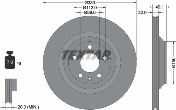 Textar 92132603 - Bremžu diski www.autospares.lv