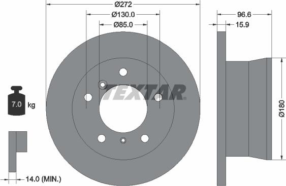 Textar 92137605 - Bremžu diski www.autospares.lv