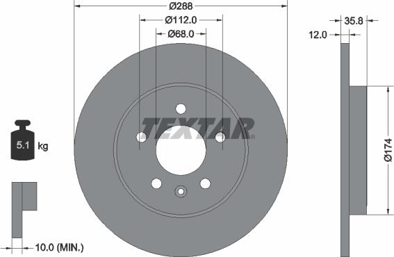 Textar 92137003 - Bremžu diski www.autospares.lv