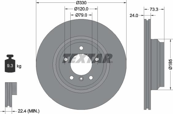 Textar 92137805 - Тормозной диск www.autospares.lv