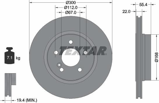 Textar 92137205 - Bremžu diski www.autospares.lv