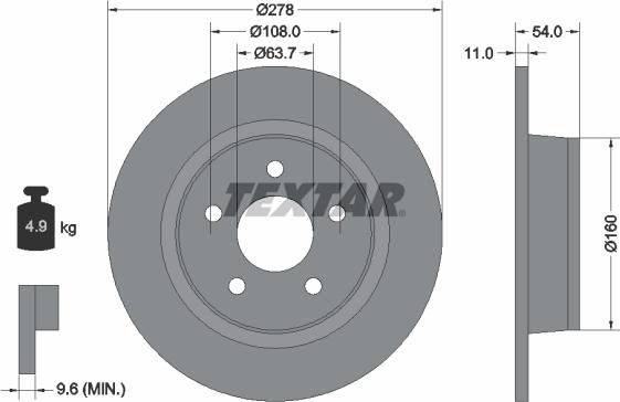 Textar 92124900 - Bremžu diski autospares.lv