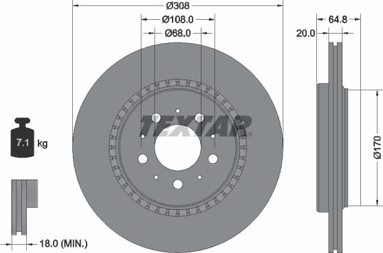 Textar 92126800 - Bremžu diski autospares.lv