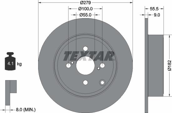 Textar 92126300 - Bremžu diski autospares.lv