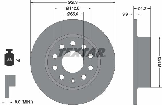 Textar 92120905 - Bremžu diski autospares.lv