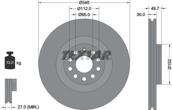 Textar 92120605 - Bremžu diski autospares.lv