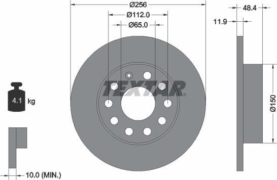 Textar 92121105 - Bremžu diski autospares.lv