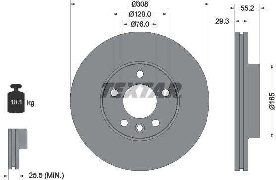 Textar 92121205 - Brake Disc www.autospares.lv