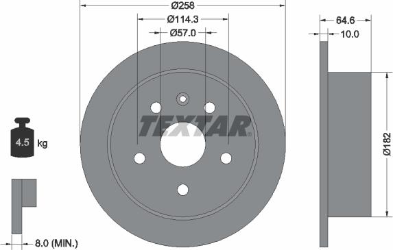 Textar 92128900 - Bremžu diski www.autospares.lv