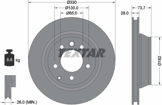 Textar 92122005 - Bremžu diski autospares.lv