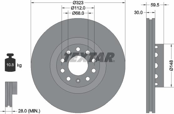 Textar 92122103 - Bremžu diski autospares.lv