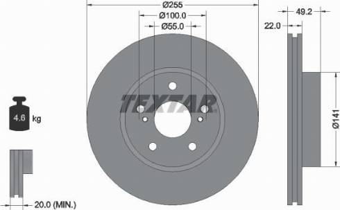 Textar 92179500 - Bremžu diski www.autospares.lv