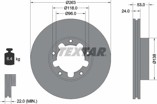 Textar 92174603 - Bremžu diski www.autospares.lv