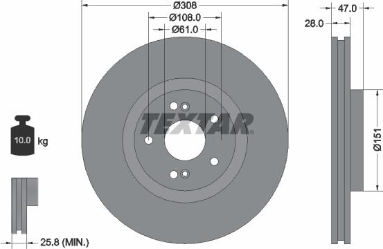 Textar 92174005 - Bremžu diski autospares.lv