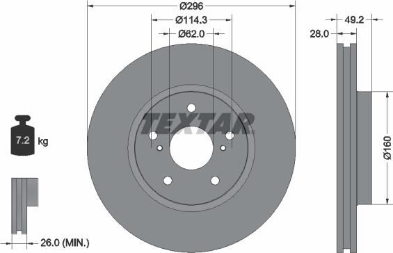 Textar 92174303 - Тормозной диск www.autospares.lv