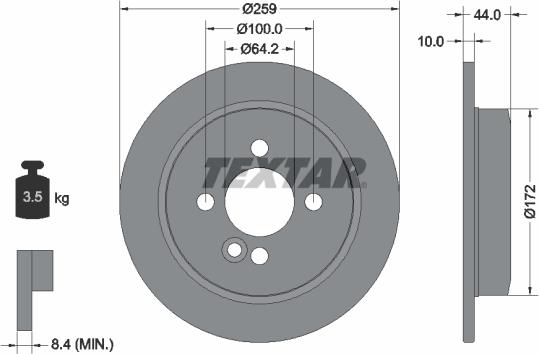 Textar 92175005 - Bremžu diski www.autospares.lv