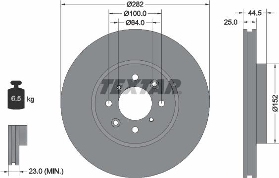 Textar 92170703 - Brake Disc www.autospares.lv