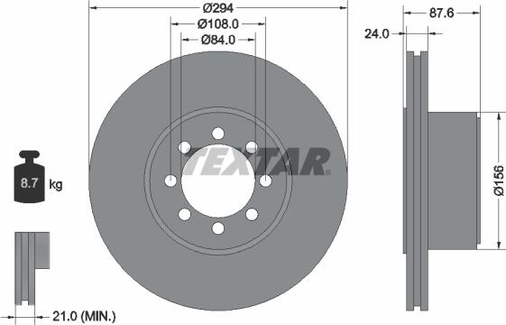 Textar 92171700 - Bremžu diski www.autospares.lv