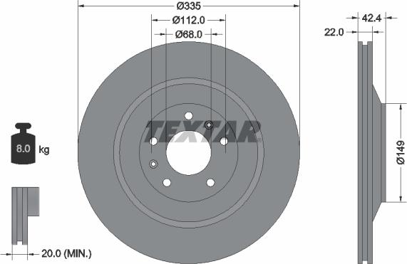 Textar 92177003 - Brake Disc www.autospares.lv