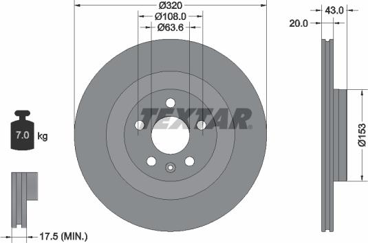 Textar 92309705 - Bremžu diski www.autospares.lv