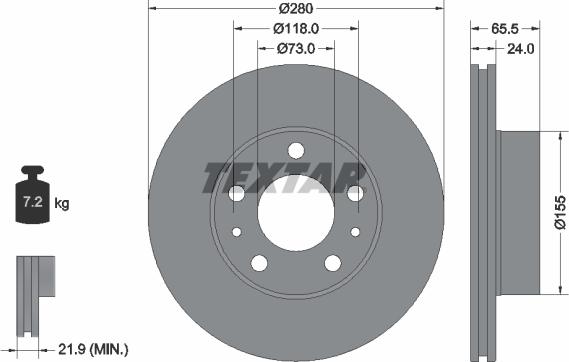 Textar 92305203 - Brake Disc www.autospares.lv