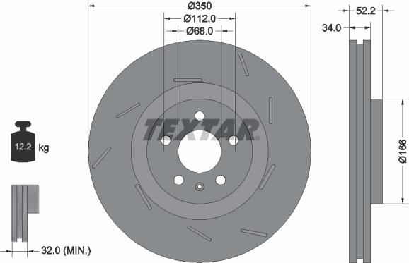 Textar 92319005 - Bremžu diski www.autospares.lv