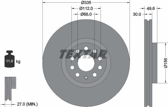 Textar 92319205 - Bremžu diski www.autospares.lv