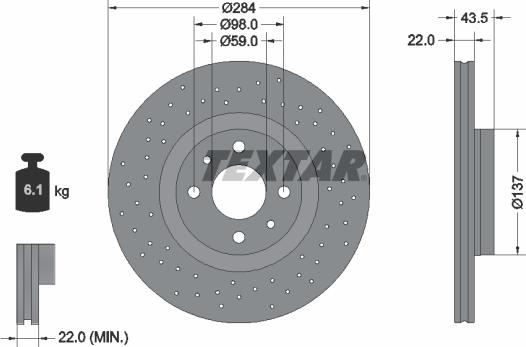 Textar 92316103 - Тормозной диск www.autospares.lv