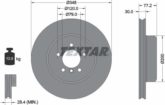 Textar 92310205 - Bremžu diski www.autospares.lv