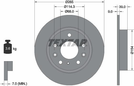 Textar 92324703 - Bremžu diski www.autospares.lv