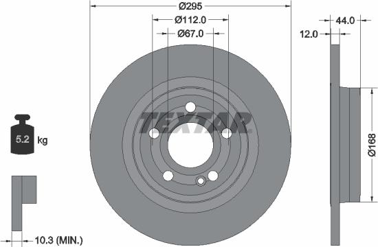 Textar 92323203 - Bremžu diski www.autospares.lv