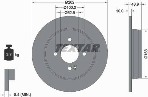 Textar 92242200 - Bremžu diski www.autospares.lv