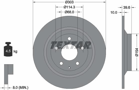 Textar 92242703 - Bremžu diski www.autospares.lv