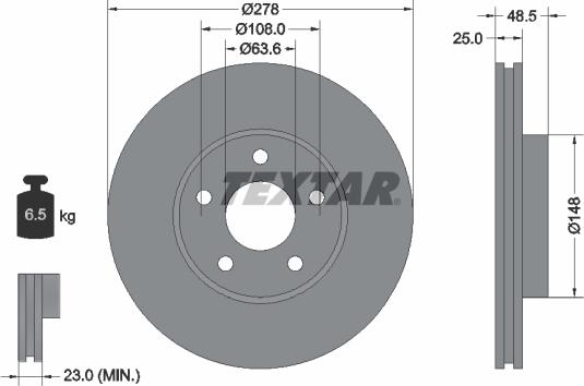 Textar 92255503 - Bremžu diski autospares.lv