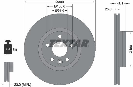 Textar 92255703 - Brake Disc www.autospares.lv