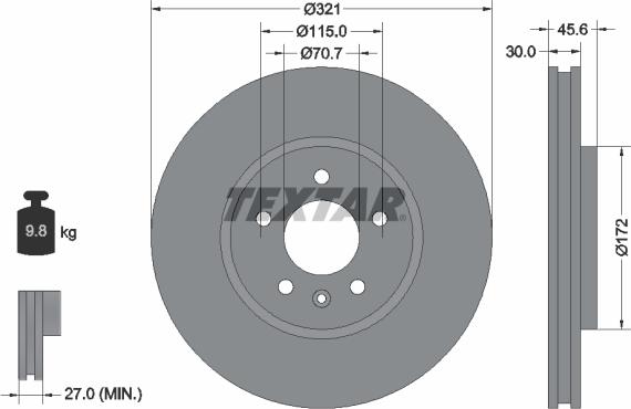 Textar 92256803 - Bremžu diski autospares.lv