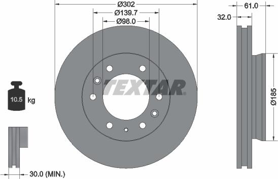 Textar 92253403 - Bremžu diski autospares.lv