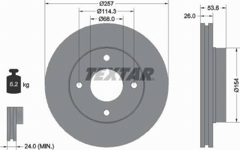 Textar 92253100 - Bremžu diski autospares.lv