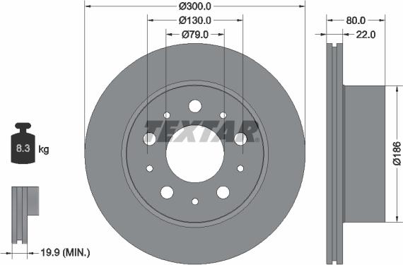 Textar 92284303 - Bremžu diski autospares.lv