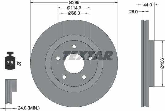 Textar 92285905 - Bremžu diski www.autospares.lv