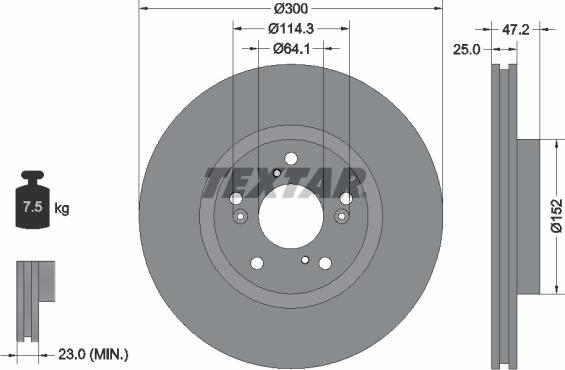 Textar 92281603 - Bremžu diski www.autospares.lv