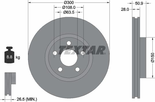 Textar 92283105 - Bremžu diski autospares.lv